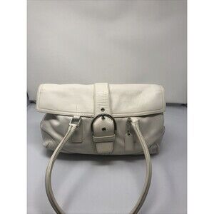 Off white leather coach tote No F3S-9550